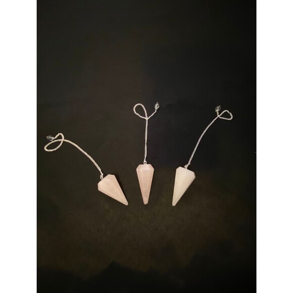 Reiki Infused Rose Quartz Crystal Pendulum - Picture 6 of 10